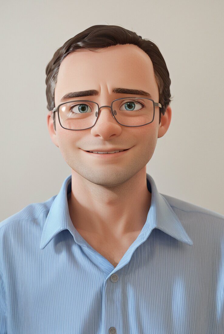 Портрет в стиле 3D-анимации Портрет в стиле 3D-анимации. Картинка по фотографии. Рисует нейросеть. Leonardo AI