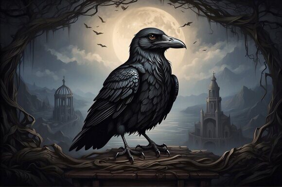 Ворон 2. Эдгар По Ворон 2. Эдгар По. Рисует нейросеть. Leonardo AI
