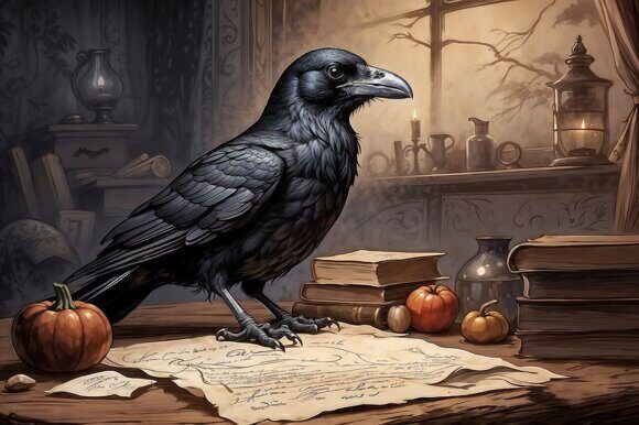 Ворон 1. Эдгар По Ворон 1. Эдгар По. Рисует нейросеть. Leonardo AI