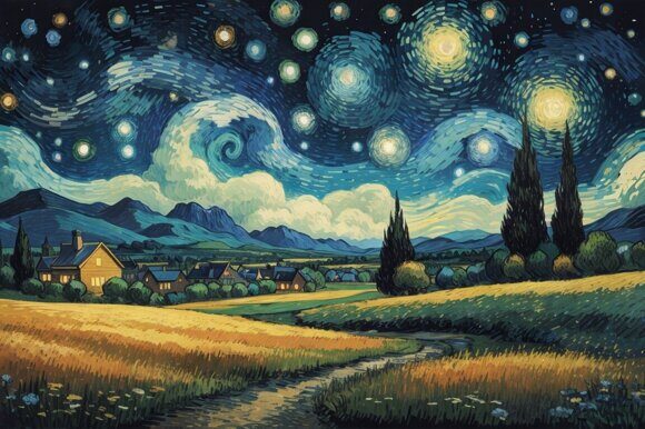 В стиле Ван Гога 2 В стиле Ван Гога 2. Рисует нейросеть. Leonardo AI