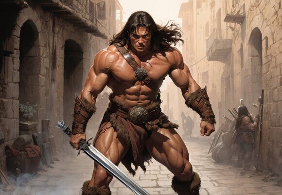 Конан-варвар 1 Конан-варвар 1. Рисует нейросеть. Leonardo AI